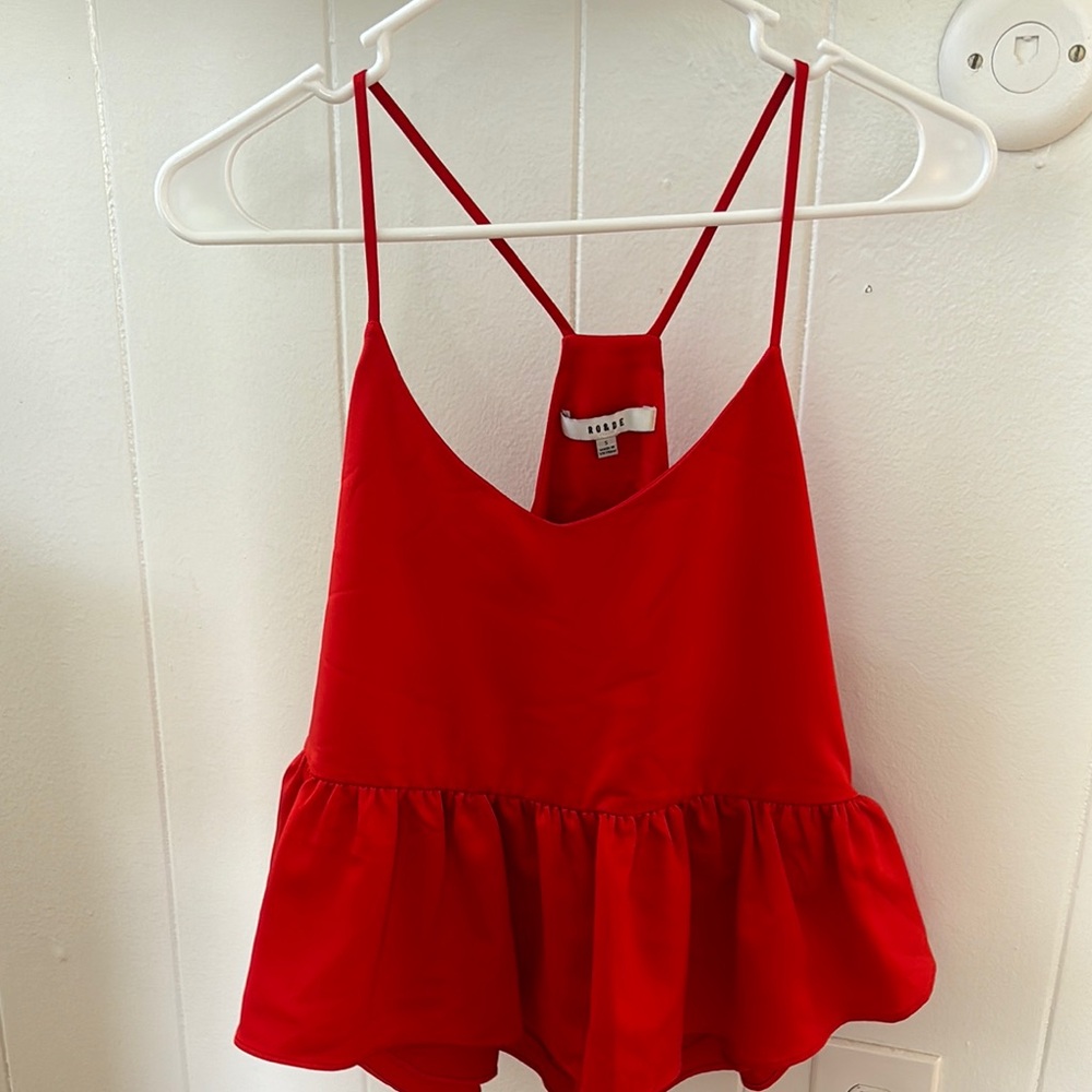 Red Women's Baby Doll style Top